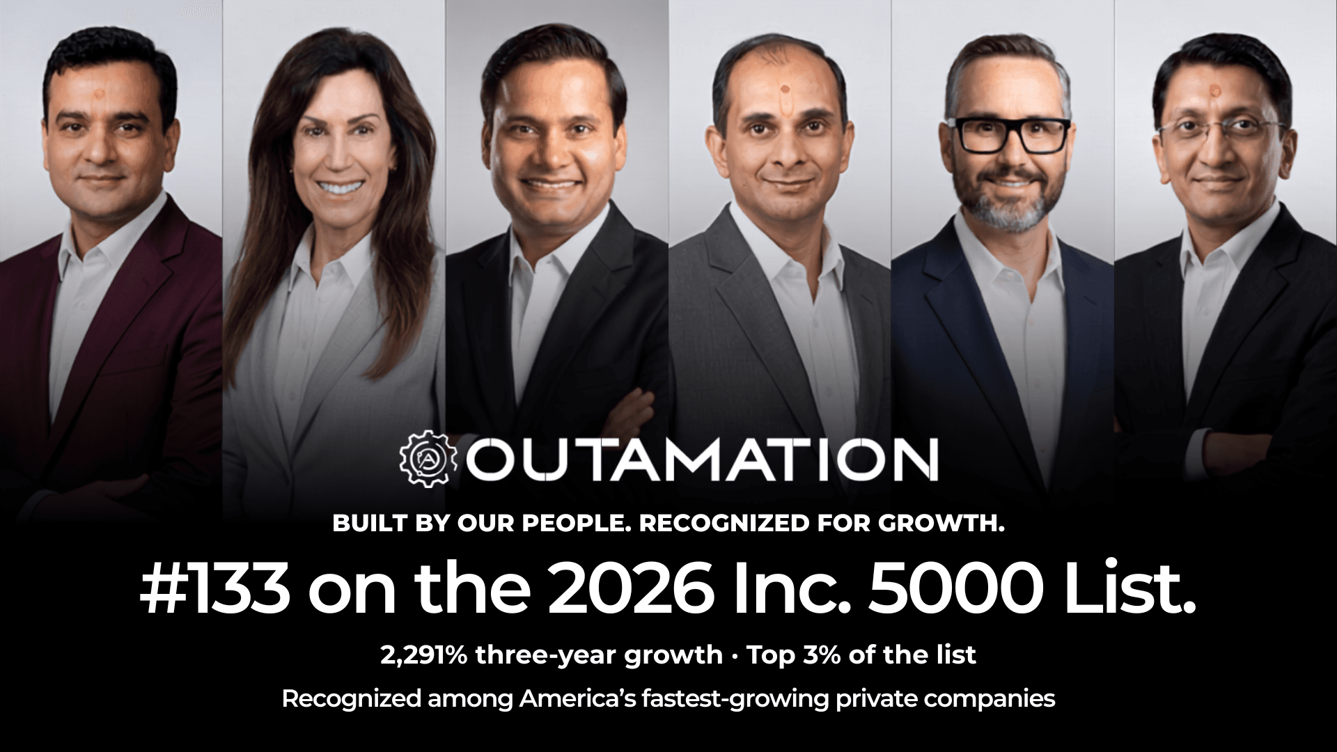 Outamation fait ses débuts dans le classement Inc. 5000 2026 à la 133e place, parmi les entreprises privées à la croissance la plus rapide d'Amérique