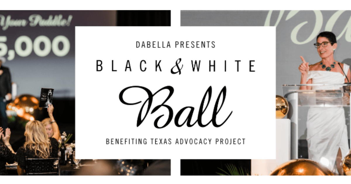 Le Texas Advocacy Project organise son gala annuel Black & White Ball pour soutenir les survivants de violences