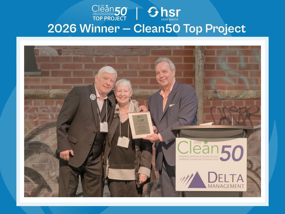 HSR Zero Waste reçoit le prix Clean50 Top Project 2026 pour son projet de transformation des déchets à grande échelle
