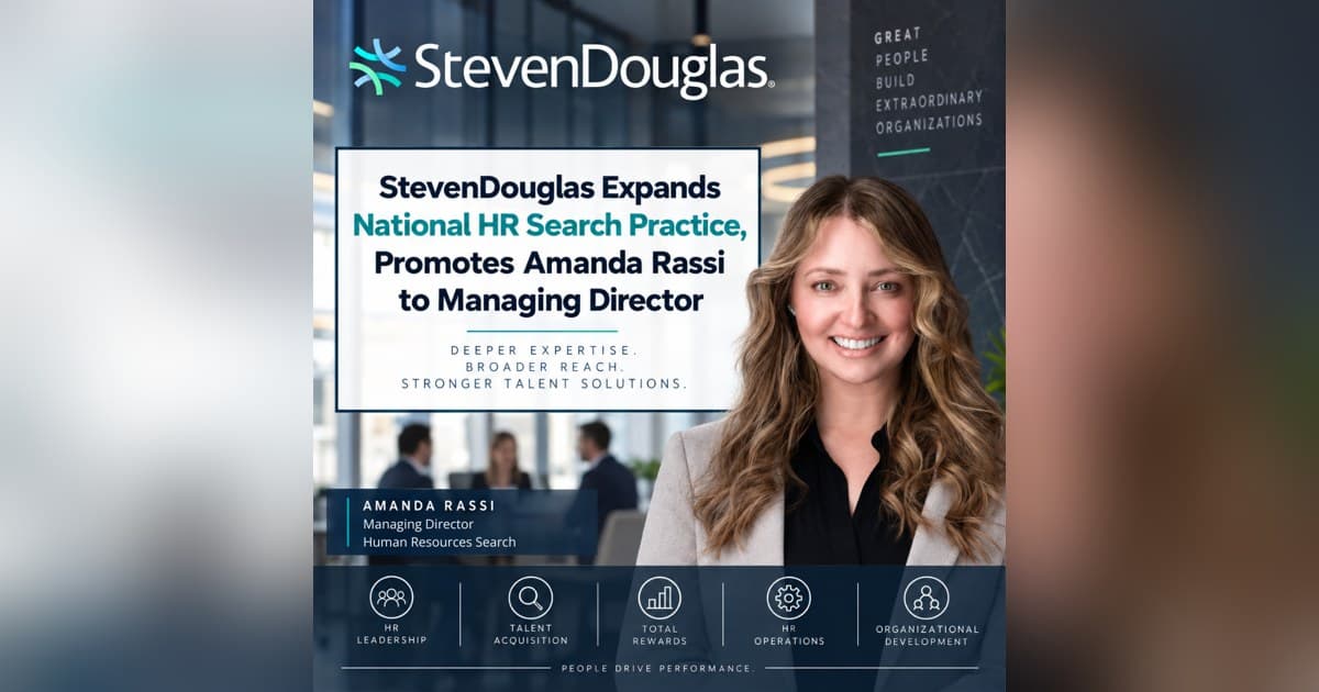 StevenDouglas promeut Amanda Rassi à la tête de sa pratique nationale de recherche en ressources humaines