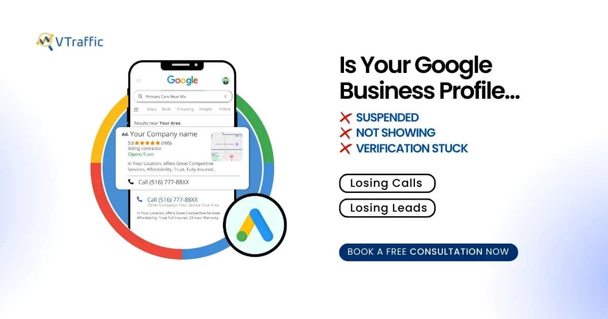 VTraffic.io aide les entreprises locales avec les suspensions et l'optimisation des profils Google Business