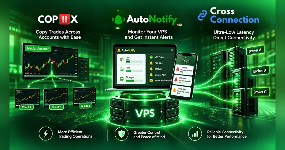 TradingFXVPS élargit son offre pour devenir une infrastructure de trading complète avec Copiix, la surveillance et les interconnexions