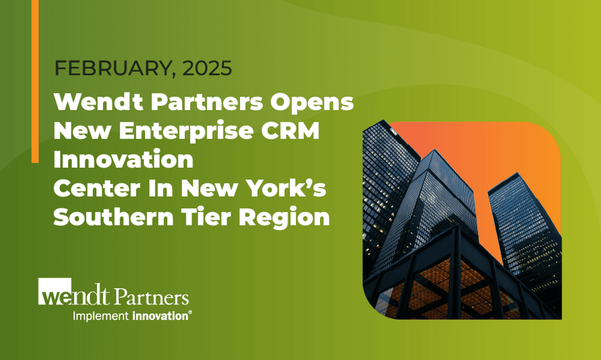 Wendt Partners inaugure un Centre d'Innovation CRM Entreprise dans le Southern Tier de New York