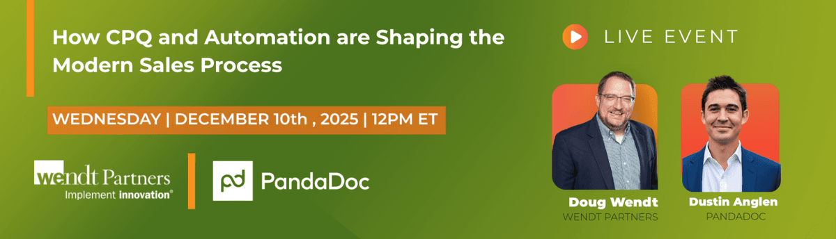 Wendt Partners et PandaDoc organisent un webinaire en direct sur l'intégration CRM et CPQ pour stimuler la croissance des ventes B2B
