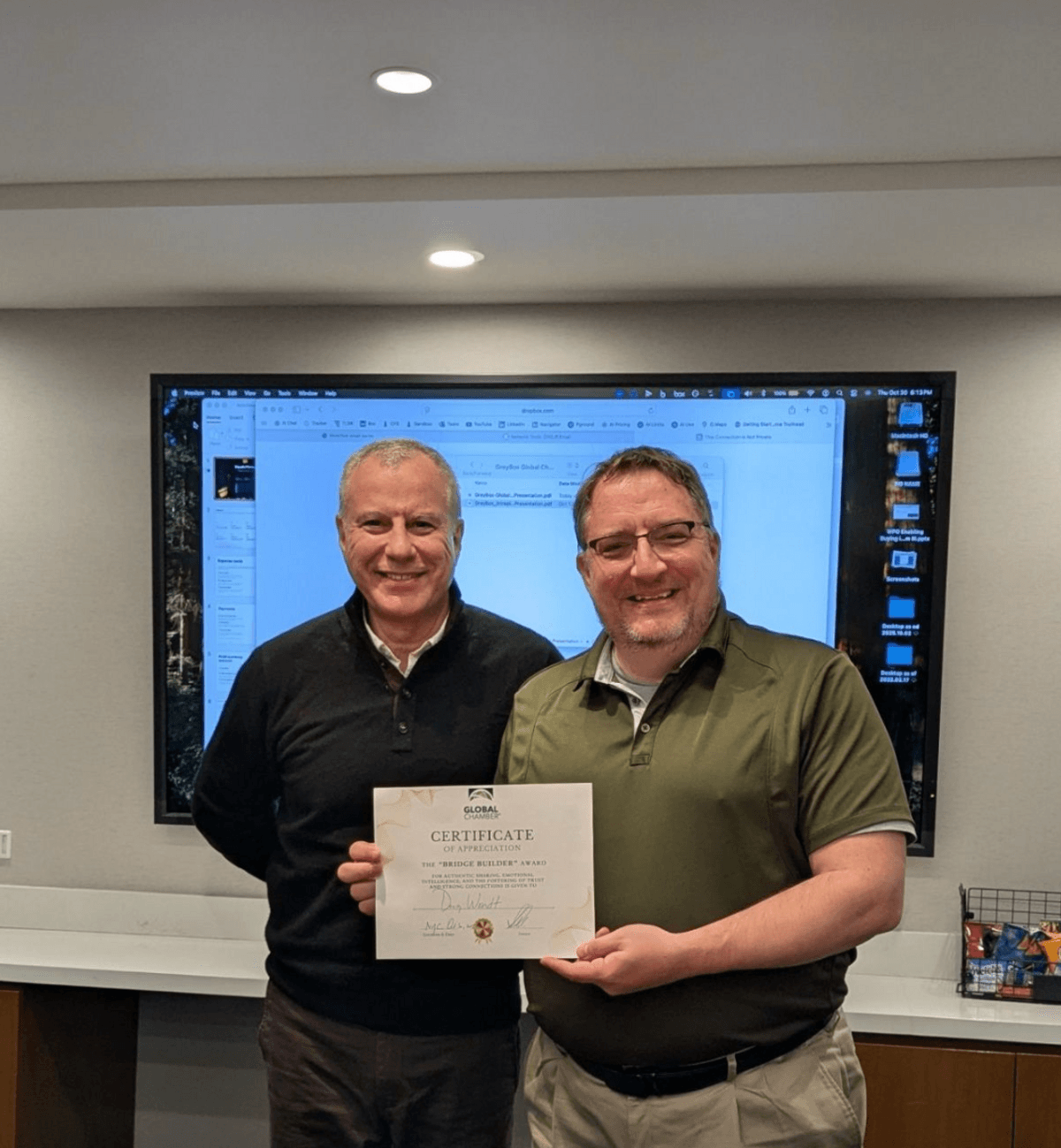 Doug Wendt de Wendt Partners reçoit le prix Bridge Builder de Global Chamber New York