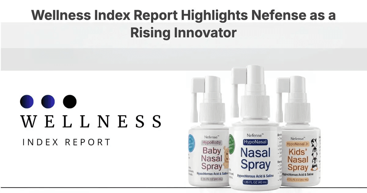 Nefense nommé leader en innovation pour la santé nasale par le Wellness Index Report