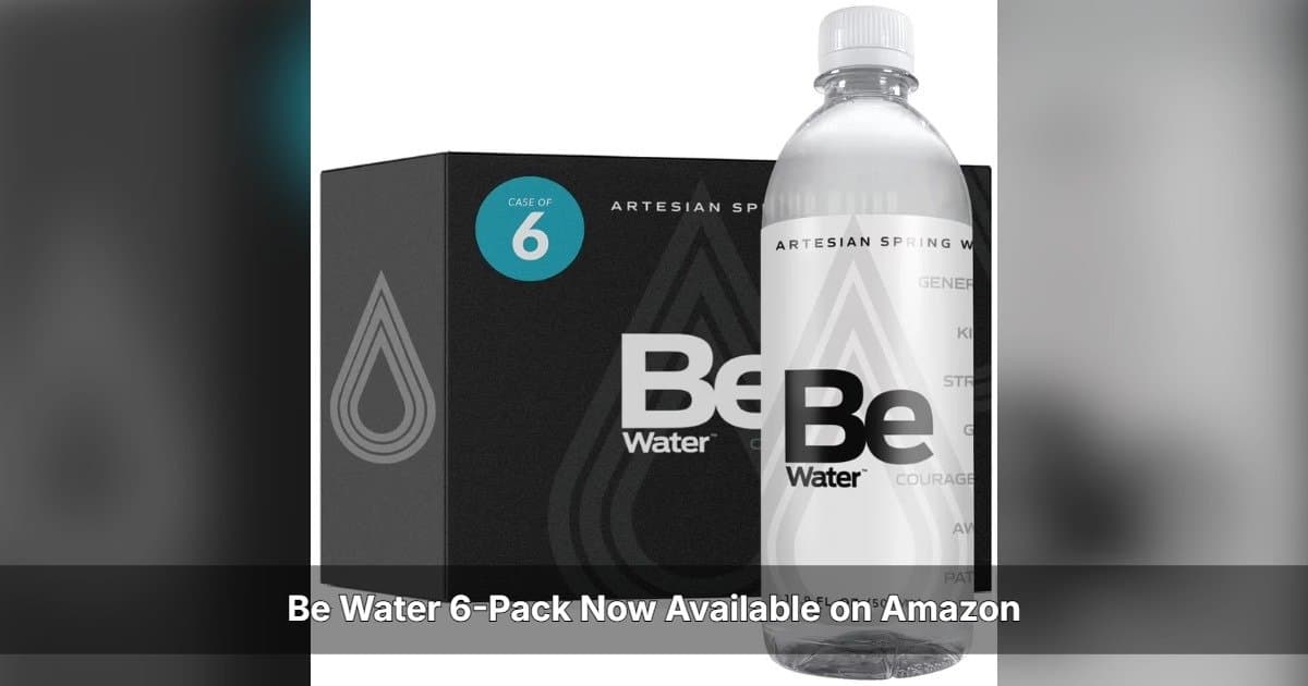 Le pack de 6 bouteilles Be Water désormais disponible sur Amazon, élargissant l'accès à l'eau de source artésienne américaine premium