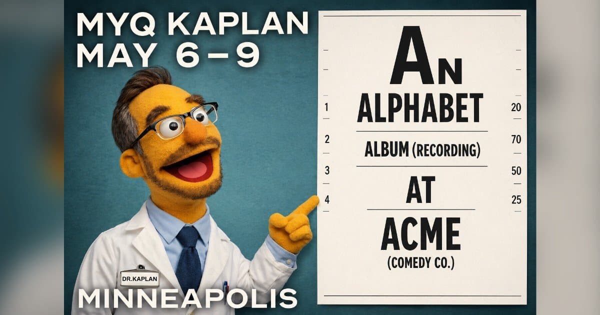 Myq Kaplan enregistrera un album de comédie structuré en direct à l'Acme Comedy de Minneapolis