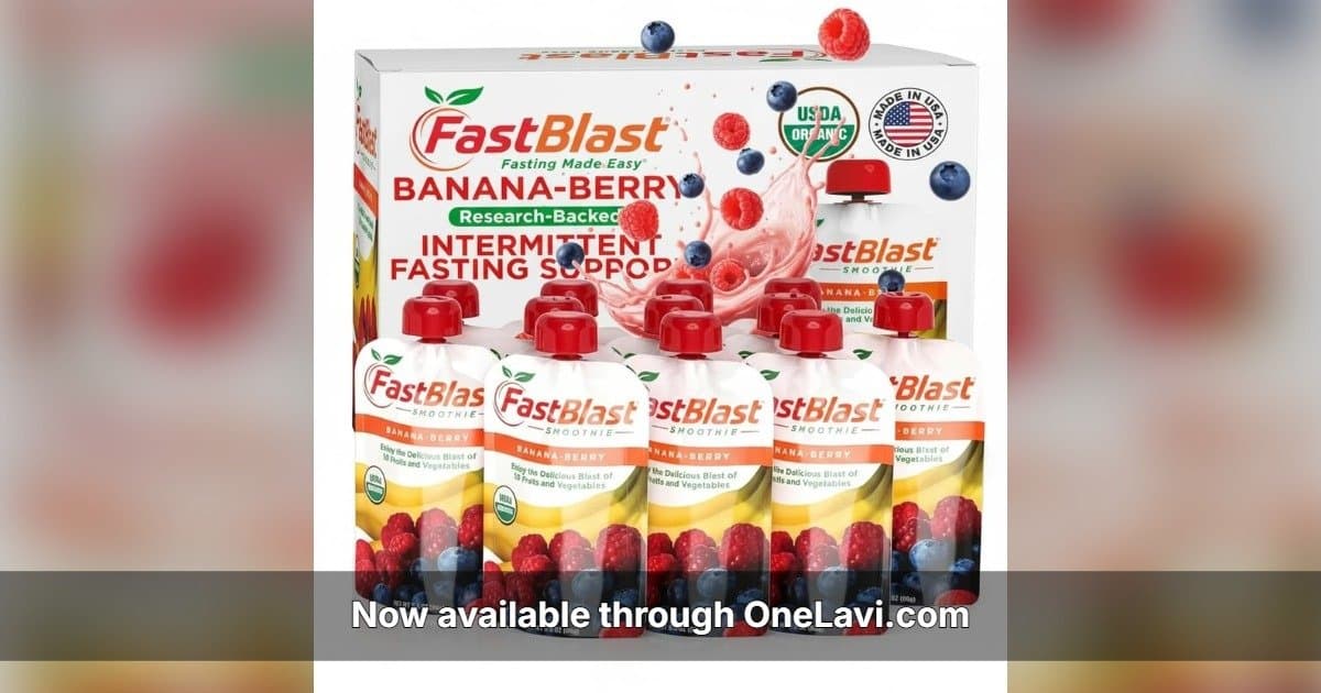 Les sachets de smoothie à la banane et aux baies bio USDA FastBlast désormais disponibles sur OneLavi