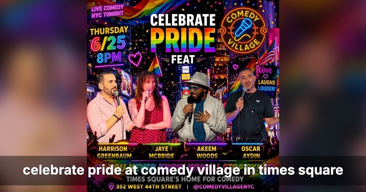 Comedy Village NYC annonce des spectacles de comédie pour le Mois des Fiertés à Times Square
