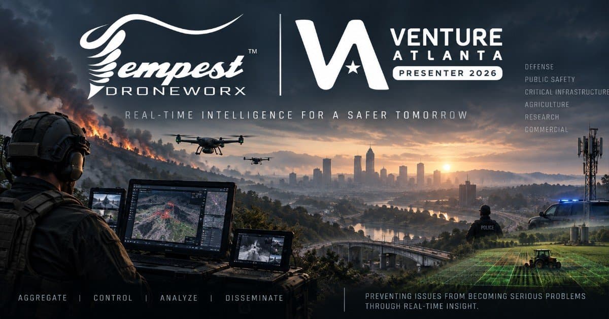Tempest Droneworx sélectionnée pour présenter à Venture Atlanta 2026, mettant en avant sa technologie d'intelligence en temps réel