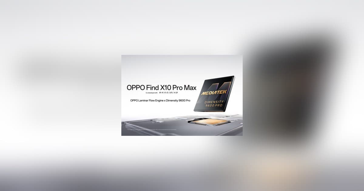L'OPPO Find X10 Pro Max sera lancé mondialement avec le Dimensity 9600 Pro 2 nm de MediaTek