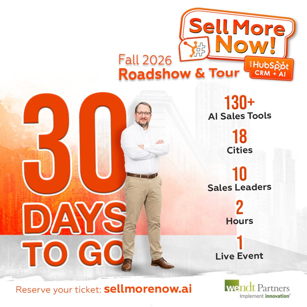 Wendt Partners, partenaire Elite de HubSpot, lance la tournée CRM et IA « Sell More Now » pour les responsables des ventes B2B