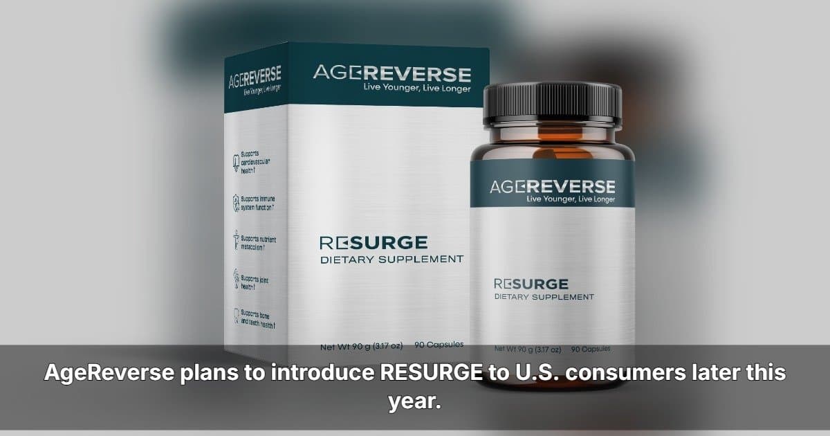 AgeReverse annonce son expansion aux États-Unis alors que l'intérêt des consommateurs pour la longévité et la santé augmente